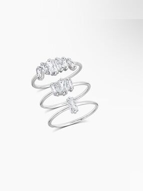 gorjana Silver Amara Ring Set - size 7 - NWT